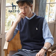 モールでも同じスタイル ハギスhazzys秋新作メンズベストハーフカーディガンボタンベストノースリーブカーディガンメンズabyzd00cd05ネイビー ブルーnv190 108a 54