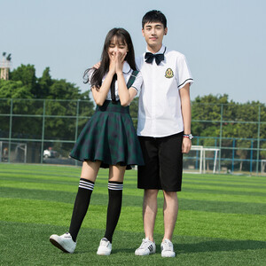 green check school summer dresses