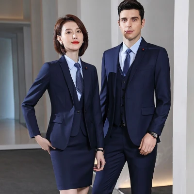 トロマンの男性と女性が同じスーツを着ている女性のスーツの気質韓国のファッションハイエンド ビジネススーツのインタビュー女性の不動産不動産ツーリングオーバーオールアンチリンクルスリムメンズスーツjlh60