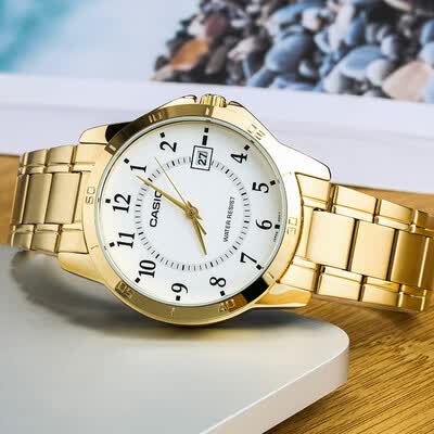 Casio (CASIO) Casio watch men's watch simple fashion watch casual simple business waterproof pointer watch for boyfriend MTP-V004G-7B