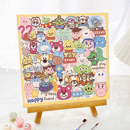 Extreme space digital oil painting diy hand-painted cartoon hand-painted oil paint birthday gift decoration painting 40x40cm
