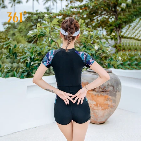 361-degree one-piece swimsuit women's boxer professional sports conservative cover belly slimming ins style swimsuit