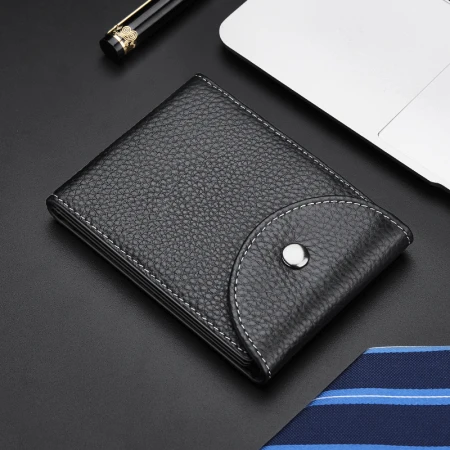 FXS driver's license leather case leather card bag men's wallet multi-function document bag anti-degaussing driver's license driving license two-in-one multi-card slot large-capacity card holder black