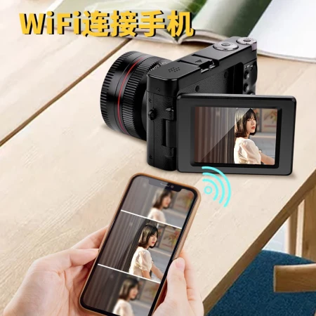 Preliminary CHUBU DC101A digital camera SLR mirrorless single student entry-level small 4K high-definition camera home lightweight portable travel camera [travel home] standard + wide-angle lens [64G card] upgrade 4K high-definition WiFi transmission self-timer screen