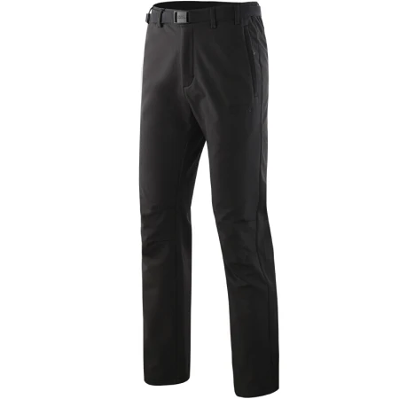 El Monte ALPINT MOUNTAIN Outdoor Clothing Softshell Pants Fleece Warm Hiking Pants Splashproof Windproof Breathable 650-695 Male Black XXXL