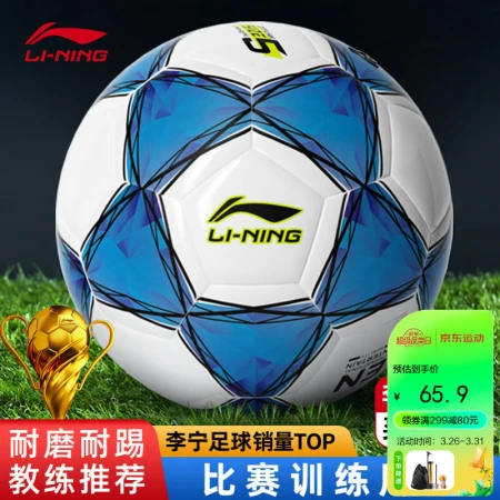 Li Ning LI-NING football No. 5 adult children's high school entrance examination standard World Cup professional competition training youth primary school students No. 5 ball