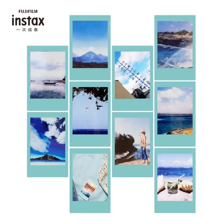 Fuji instax instant mini photo paper sky blue 10 sheets for mini7+/9/11/40/90/LiPlay/EVO/hellokitty/Link2