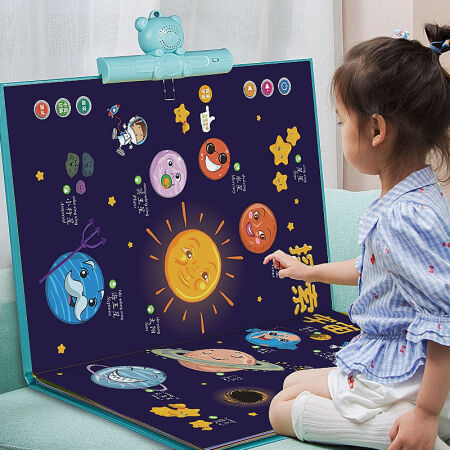 Early education machine children's enlightenment point reading machine learning machine rechargeable audiobook audiobook toy wall chart 47 side point reading big book-3000 content rechargeable
