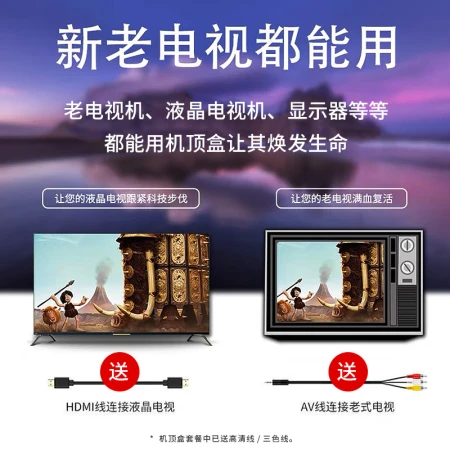 [0 monthly rent] HiSilicon directly connects to wifi TV box, full Netcom set-top box, network box 4K live broadcast HD, can cast screen in seconds, and changes to Zhonglong Magic Box TV box [dual-frequency 5G voice single remote control] HiSilicon configuration + free video VIP default 1