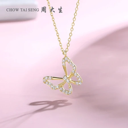 Zhou Dasheng S925 Silver Set Chain Bow Knot Clavicle Chain Female Models for Girlfriend