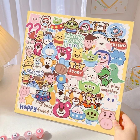 Extreme space digital oil painting diy hand-painted cartoon hand-painted oil paint birthday gift decoration painting 40x40cm