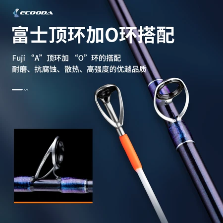 Ecooda 伊酷達虹道實心小船竿25號30號船釣竿變色龍