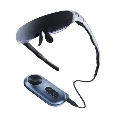 ROKID Air Ruoqi smart glasses AR glasses mobile computer screen projection glasses non-VR all-in-one game 3D large-screen display virtual space silver to send Station [Yuan Universe New Species Set]
