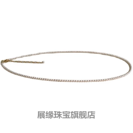 Zhanyuan Alice yanan ultra-fine glare mini baby pearl necklace female simple temperament clavicle chain ultra-fine 2mm chain length 36cm+4cm extension chain