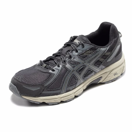 ASICS Men's Trail Running Shoes Cushioning Running Shoes Breathable Sports Shoes GEL-VENTURE 6 Black/Dark Gray 42.5