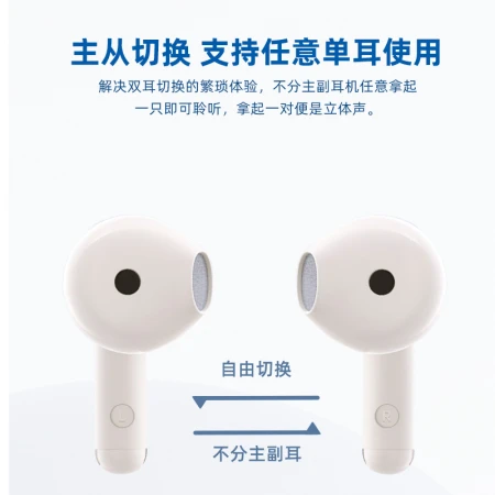 Edifier EDIFIERA1 True Wireless Bluetooth Headphones Semi-In-Ear Binaural Noise Canceling Call Low Latency Gaming Sports Waterproof Applicable for Huawei VIVO Xiaomi OPPO Apple Phone Birthday Gift Cloud White + Cute Dragon Protective Cover + Sun Order Winning Gift
