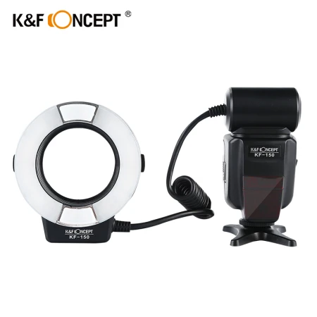 K/F Concept drow ring flash TTL shooting mouth ring macro photography fill light handle camera ring flash trigger Canon model