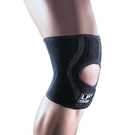 LP sports knee pads side arc knee basketball cycling running sports pads 558CA black single S