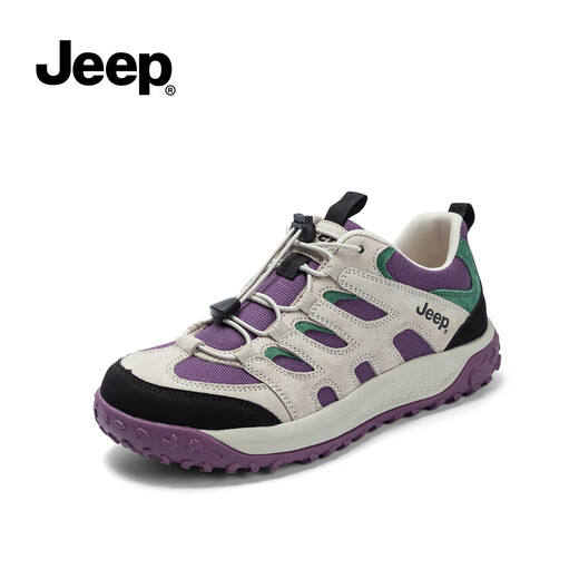 Кроссовки Jeep Jeep для женщин легкие ретро-ретро весна 2024 г. Новые не скользящие походные туфли для женщин без шнуровки 694 фиолетового зеленого 37