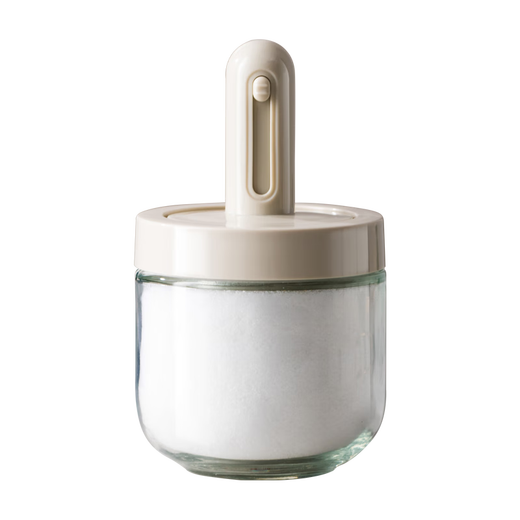 ASD Telescopic Salt Shaker Spoon Lid Integrated Seasoning Jar Kitchen Household Sealed Moisture-proof Seasoning Bottle Storage Box 300ml With Label Paper