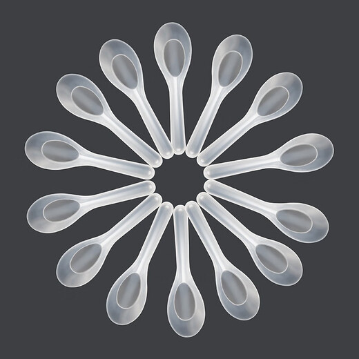 Fangcaodi Disposable Chinese Spoon, Soup and Fork, Takeaway Fast Food Spoon and Fork, Small Spoon, Rice Spoon, Fruit Spoon and Fork, Disposable Chinese Spoon, 120 Count