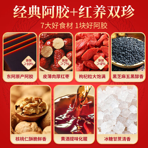 Gubentang donkey-hide gelatin cake gift box 600g to replenish qi and blood, female tonic for elders, parents, parents, new year gift box for mother