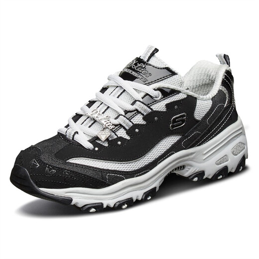斯凯奇（Skechers）女子D LITES时尚绑带运动鞋 12241-BKW 35