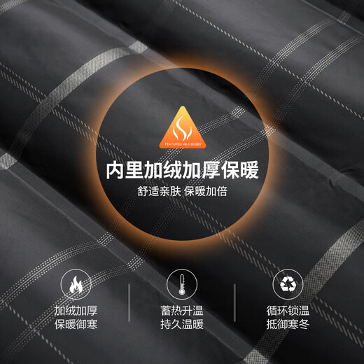 与狼共舞【羽绒内胆】羊毛呢翻领夹克男2024秋冬新款条纹保暖外套男士1054 黑色001 2XL (185)