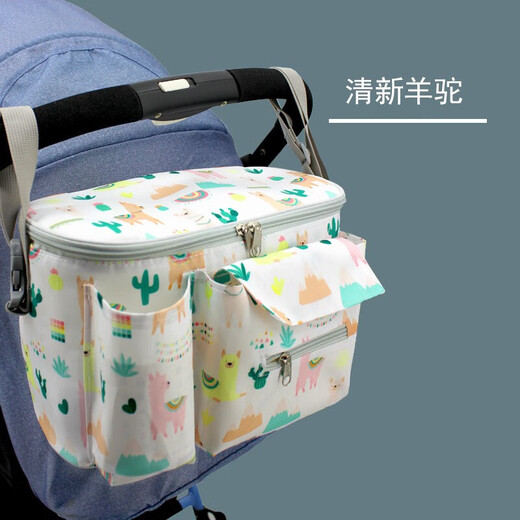 CLCEY婴儿便携式车挂包 多功能大容量妈咪包儿童推车配件挂袋 可爱恐龙