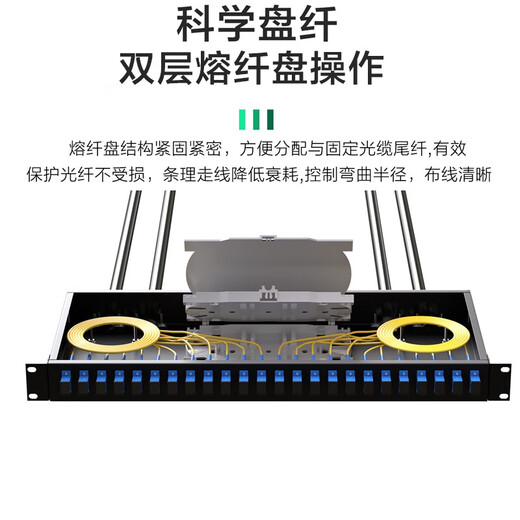 Hainii FCSCST12-Port 24-Port-Faseranschlusskastenverteilungsrahmen Ein-Mode-Einzel-Fit-1U-Rack-Rack 12-Kern 24-Kern-Optikkabel Fusion Fusion Liring Box Box Dicked SC24-Core 1U Einmodelle Fusion-Fusions-Faser-Faserflansch (5 Teile)