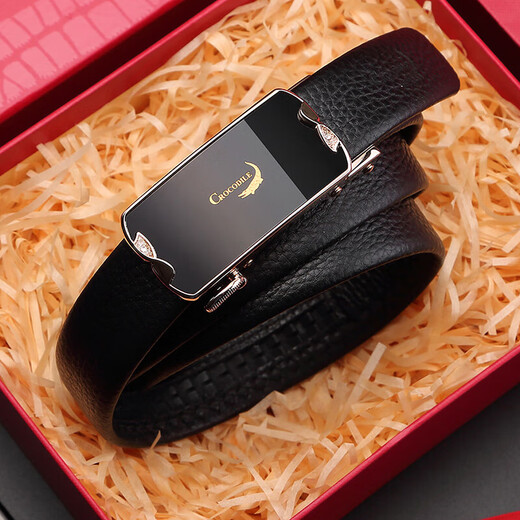 Crocodile shirt first layer cowhide automatic buckle women's belt business suit belt birthday gift for girlfriend DT257
