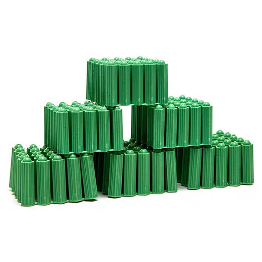 Jinggong polypropylene expansion rubber plug green plastic expansion tube expansion wall plug expansion rubber particle wall plug expansion plug M6 one plate (500 pieces)