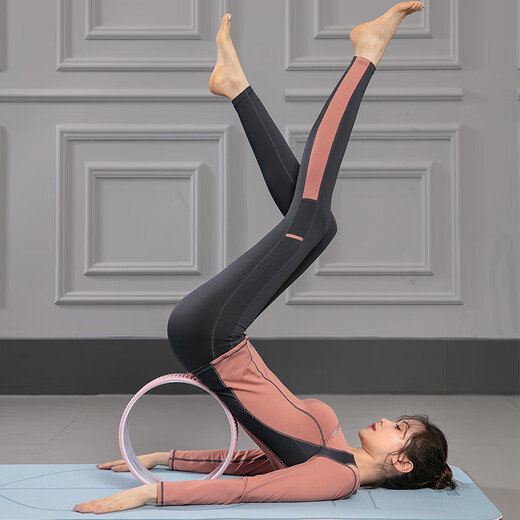 Sporn yoga clothing women's suit autumn and winter new long-sleeved running fitness clothing loose large size fat mm sports suit slimming slim professional Pilates quick-drying fitness clothing peach pink top + harem pants M (85-100Jin Jin equals 0.5 kg)