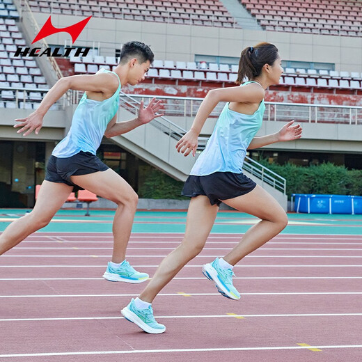 海尔斯跑步鞋竞速马拉松跑鞋733男女夏季新款透气减震运动鞋 733-流影水青 43