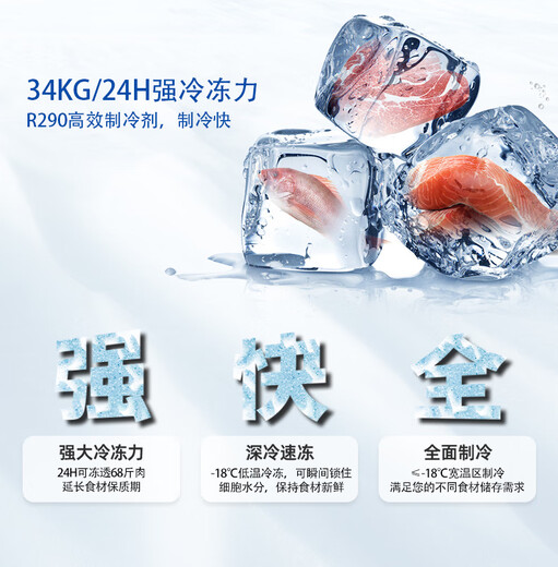 星星（XINGX）冰柜商用大容量冷柜卧式冷藏冷冻转换雪糕柜速冻急冻单温大冰柜冷冻柜商用冰箱商用冷柜 BD/BC-701A（一级能效）