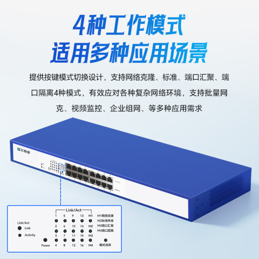 Feiyuxing VS1816GD16-port full Gigabit switch rack-mounted unmanaged switch