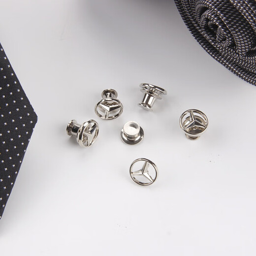 SHEYIJUN Mercedes-Benz brooch Mercedes-Benz star logo Mercedes-Benz badge badge Hollow logo car button metal versatile Mercedes-Benz logo
