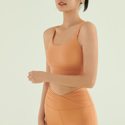 Sky Hands Sports Bra Women's Shockproof Yoga Vest Professional Pilates Vest with Chest Pad Himalayan Yellow S