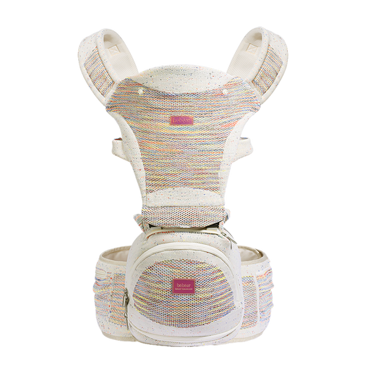 Hug Bear Baby Carrier Waist Stool Multifunctional Baby Carrier Magic Device Children's Baby Carrier Belt Foldable Stool Breathable Baby Carrier Belt Lifan White [Flying Weaving Belly Protection Model]