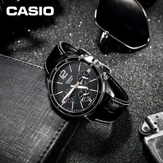 CASIO business casual three-disc fashionable waterproof quartz men's watch MTP-1374L-1AVDF