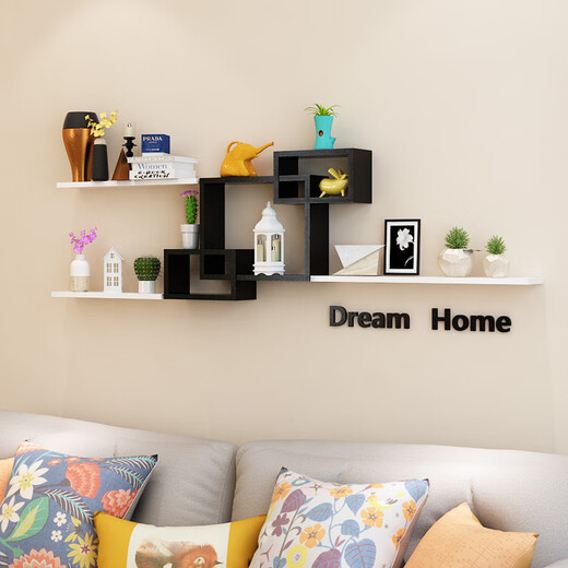 TV wall shelf living room wall storage wall hanging living room restaurant TV background wall decoration wall free package