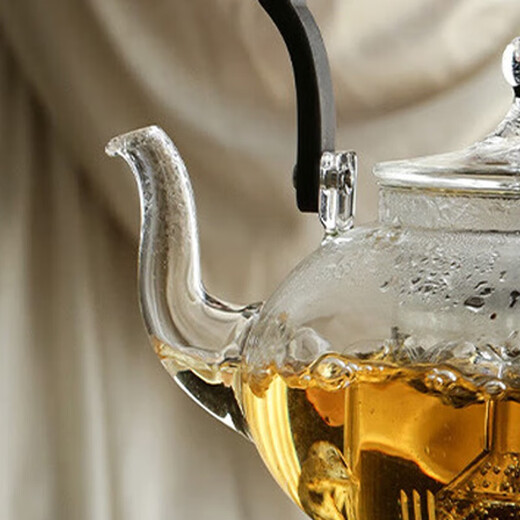 Heyue tea set, Heyue kettle, high borosilicate heat-resistant glass teapot, health kettle, household tea kettle, steaming tea, tea kettle, Heyue kettle (transparent color) 1000ml