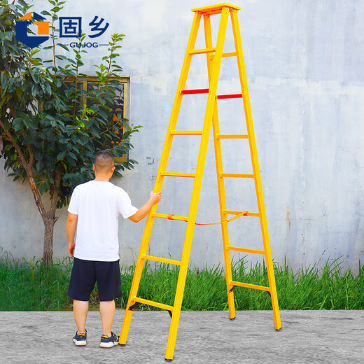Guxiang insulated ladder, insulated herringbone ladder, electrician's ladder, engineering safety ladder, fiberglass fiber single-sided telescopic ladder, insulated ladder, herringbone ladder, 3 meters