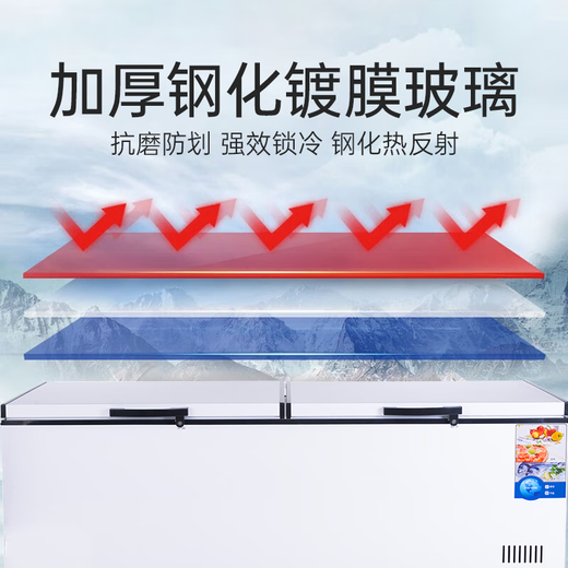 寒大师冰柜商用 大容量冰柜 家用商用全冷藏全冷冻卧式冷柜 冷藏冷冻转换展示柜冰柜 【719升】单温数显版