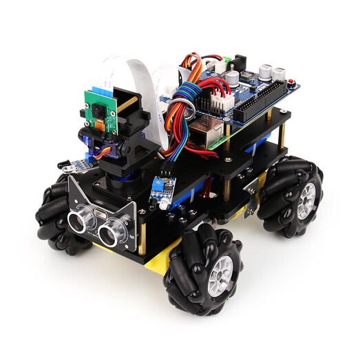 Createblock Raspberry Pi 4B AI Visual Car Robot inteligente Reconocimiento Visual Tracking Robot McNum Wheel Raspberry Pi 4B (4G) Placa base