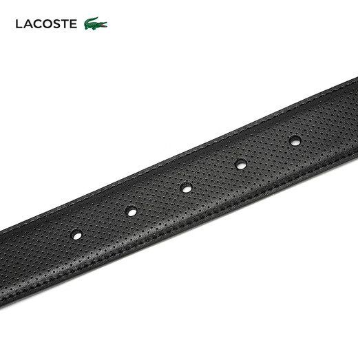 
LACOSTE French Crocodile Accessories Men's Metal Logo Buckle Versatile Belt Belt RC4002 672/Black/Naval Blue 110cm