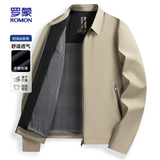 ROMON jacket men's lapel young and middle-aged cadre wear spring and autumn business casual executive jacket 24601