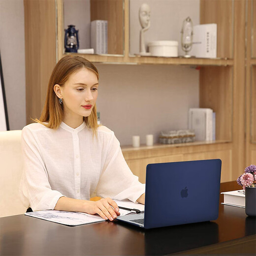 Moseso Apple Ноутбук защитный корпус MacBook Airm2 защитный корпус Pro14/16 Case Solid Color 15m3 темно-синий один случай-Air13.3 (A1466/A1369)