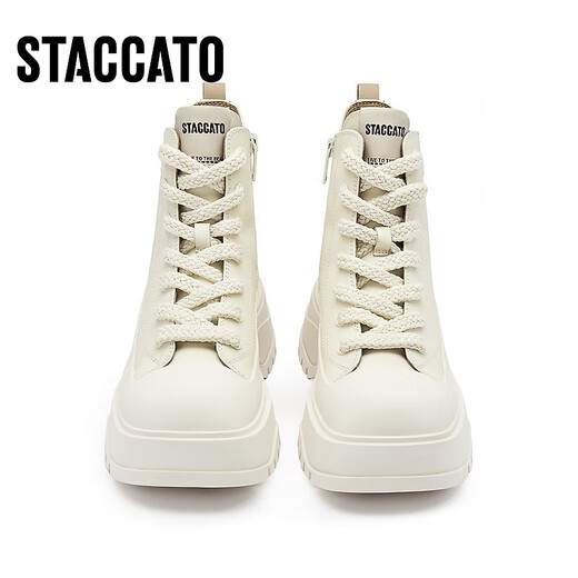Sigatus neue Winter Rock Radio Wave Martin Stiefel Dicke einzige High-Top-Stiefel High-Top-Schuhe für Frauen S2858DD3 Creme Weiß 38 38