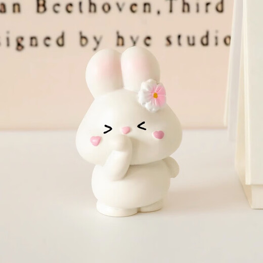 Xixiao cute little rabbit ornaments student desktop girl heart decoration car ornaments children cartoon healing doll 8 cute rabbit combination set